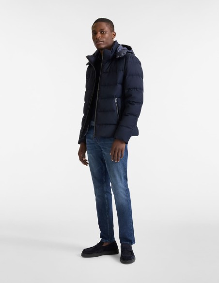 TECHNICAL WOOL PUFFER WITH HOOD