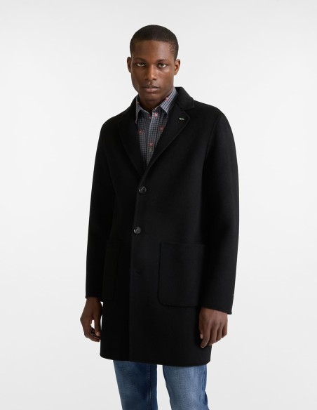 SINGLE-BREASTED LONG WOOL COAT