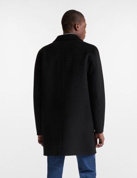 SINGLE-BREASTED LONG WOOL COAT