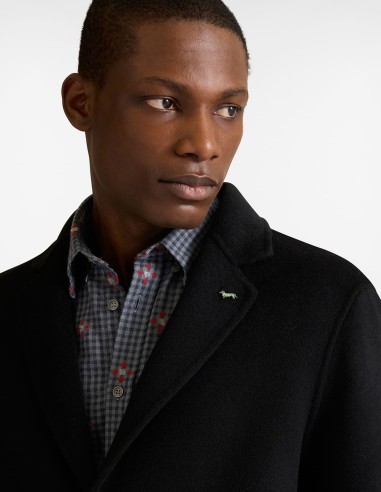 SINGLE-BREASTED LONG WOOL COAT