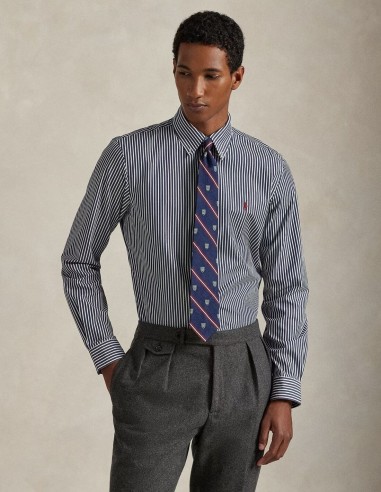 CUSTOM FIT STRIPED POPLIN SHIRT