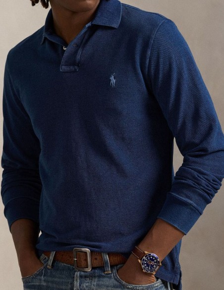 ΜΠΛΟΥΖΑ POLO INDIGO MESH CUSTOM FIT