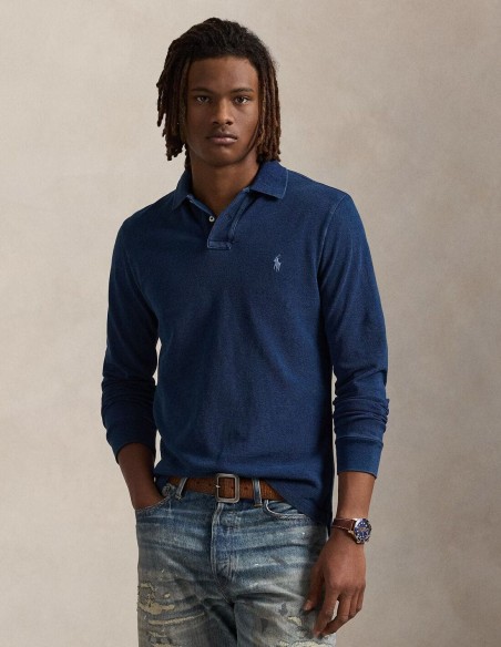 ΜΠΛΟΥΖΑ POLO INDIGO MESH CUSTOM FIT