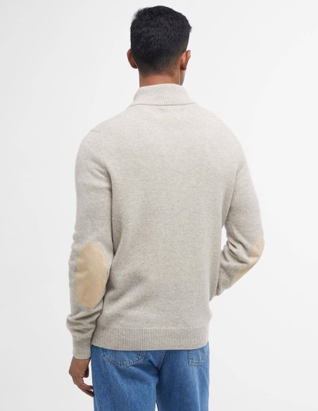 PATCH HALF ZIP SWEATER