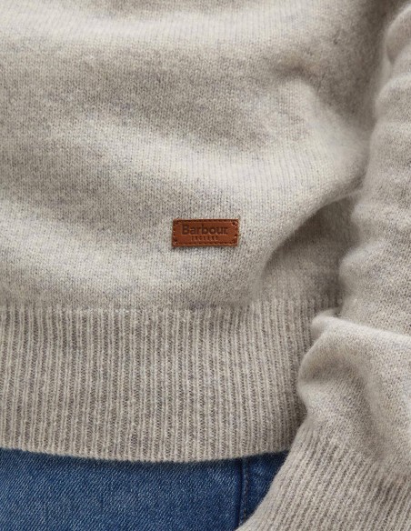 PATCH HALF ZIP SWEATER