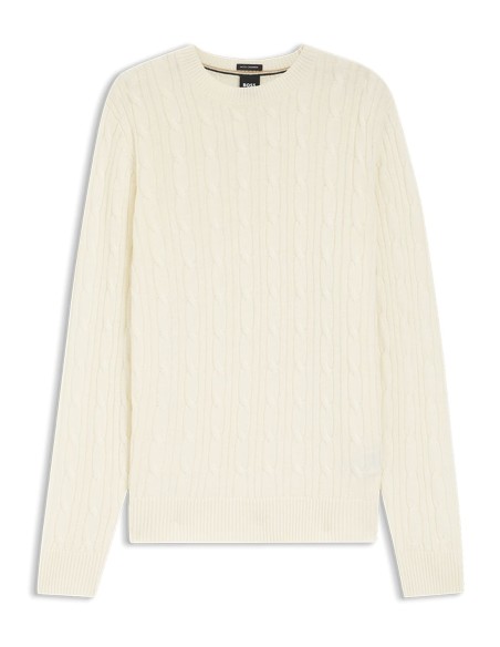 CABLE-KNIT SWEATER IN WOLL & CASHMERE