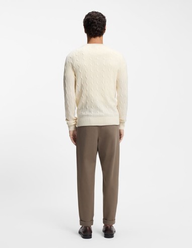 CABLE-KNIT SWEATER IN WOLL & CASHMERE