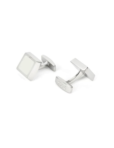 SQUARE BRASS CUFFLINKS WITH ENAMEL...