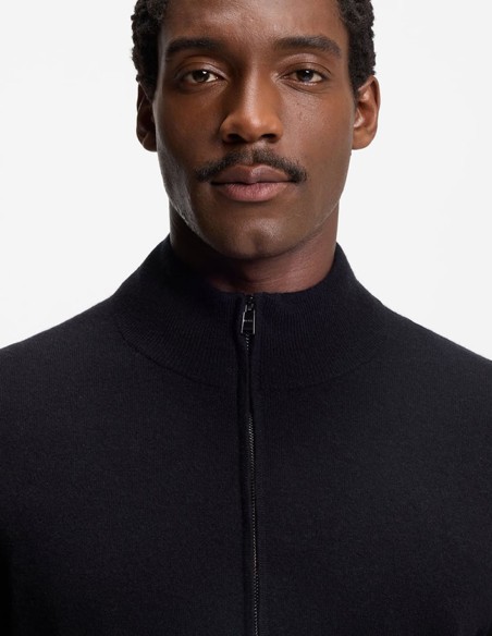 CASHMERE CARDIGAN WITH TWO-WAY ZIP