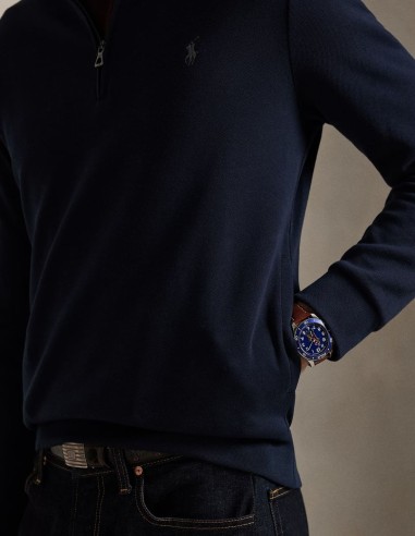 DOUBLE-KNIT MOCKNECK SWEATER