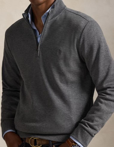 DOUBLE-KNIT MOCKNECK SWEATER