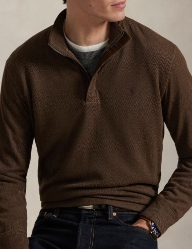 LUXURY JERSEY QUARTER-ZIP PULLOVER