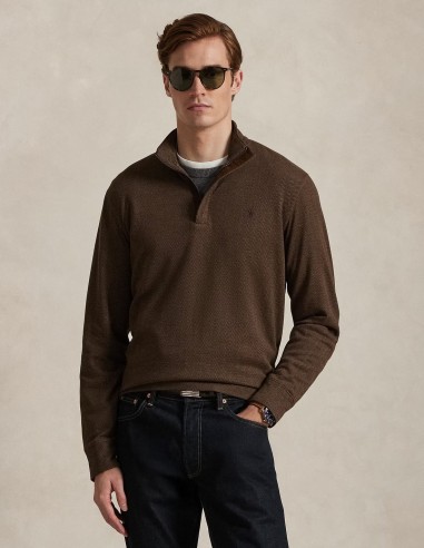 LUXURY JERSEY QUARTER-ZIP PULLOVER