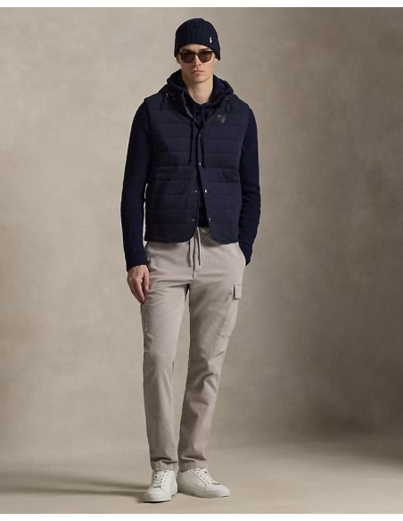 SLIM FIT STRETCH CORDUROY CARGO TROUSER