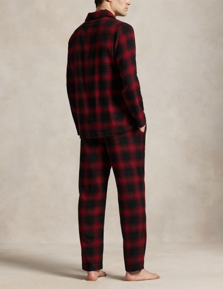 POLO BEAR PLAID FLANNEL PYJAMA SET