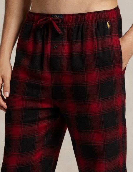 POLO BEAR PLAID FLANNEL PYJAMA SET