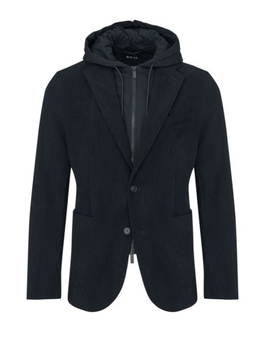 SLIM FIT JACKET WITH INTEGRATED HOODIE