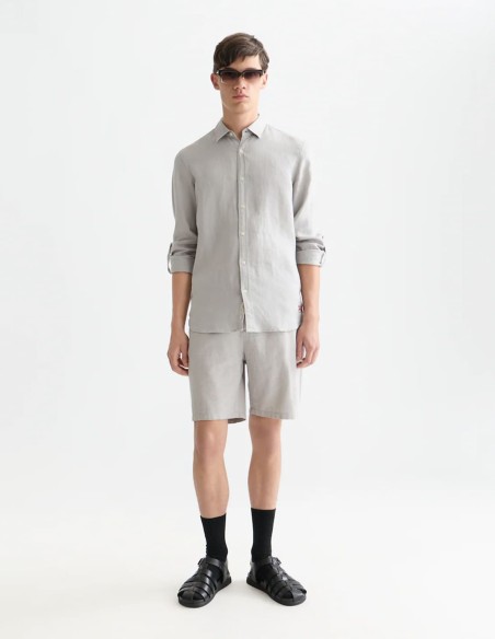 ESSENTIALS FAVE COTTON LINEN CHINO SHORTS