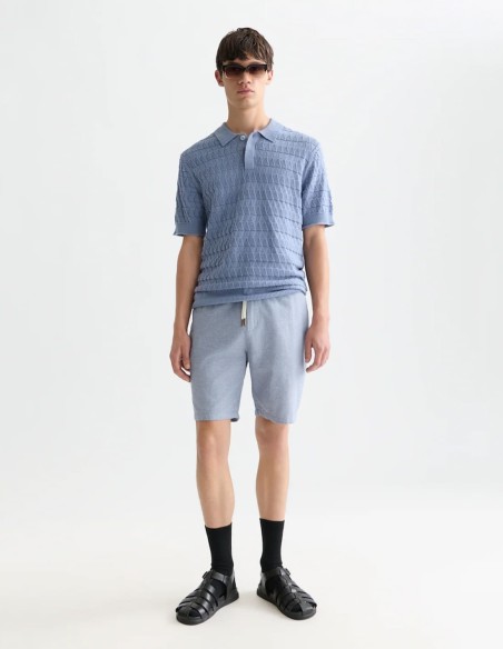 ΒΕΡΜΟΥΔΑ CHINO COTTON LINEN ESSENTIAL FAVE