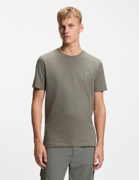 COTTON T-SHIRT WITH LOGO PATCH