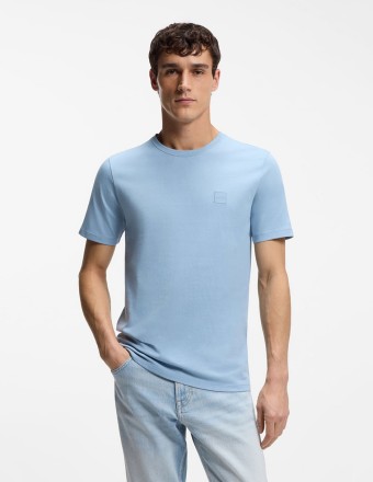 COTTON T-SHIRT WITH LOGO PATCH