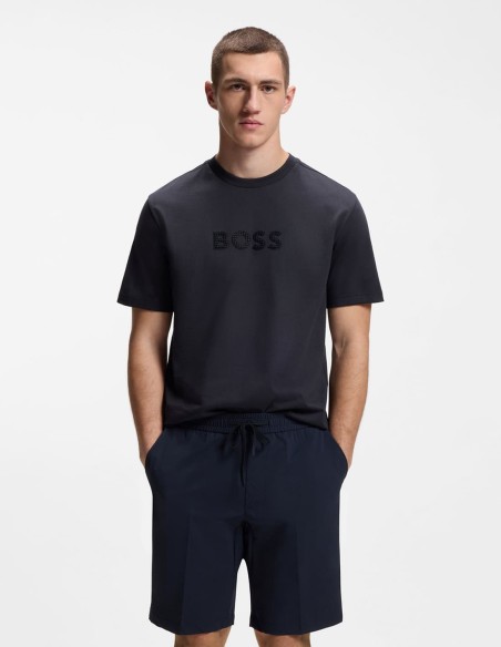 COTTON-JERSEY T-SHIRT WITH GOLF-INSPIRED LOGO