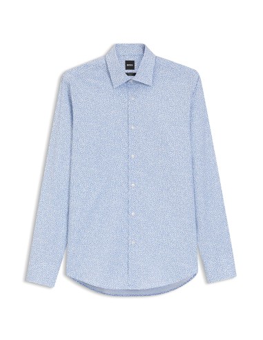 REGULAR FIT SHIRT IN PRINTED STRETCH...