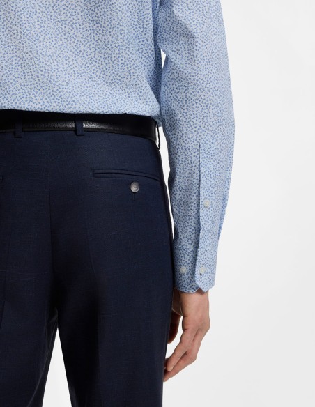 REGULAR FIT SHIRT IN PRINTED STRETCH COTTON