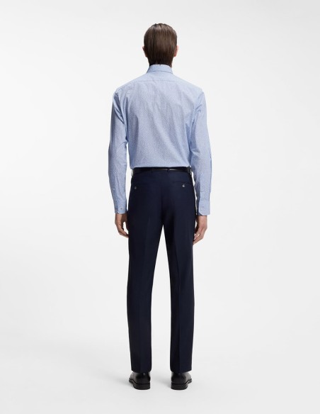 REGULAR FIT SHIRT IN PRINTED STRETCH COTTON