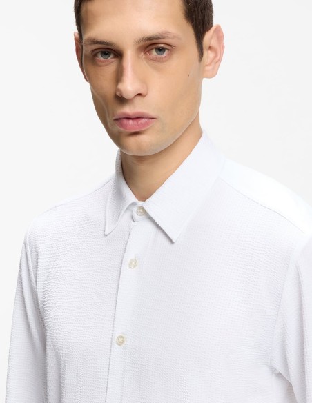 ΠΟΥΚΑΜΙΣΟ SEERSUCKER PERFORMANCE STRENTCH SLIM FIT