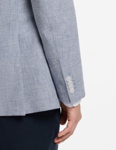 SLIM FIT JACKET WITH PUPPYTOOTH PATTERN