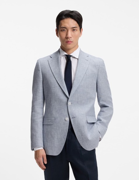 SLIM FIT JACKET WITH PUPPYTOOTH PATTERN