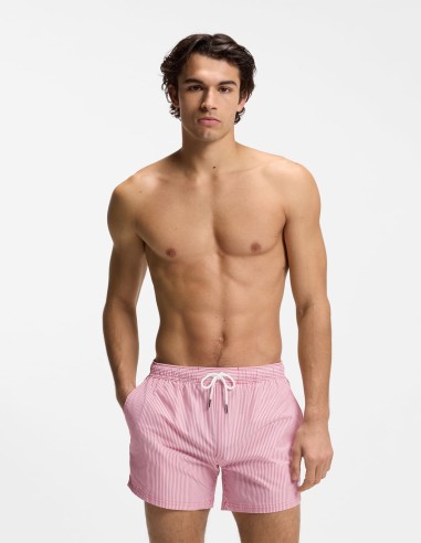 SEERSUCKER WITH EMBROIDERED LOGO SWIM...