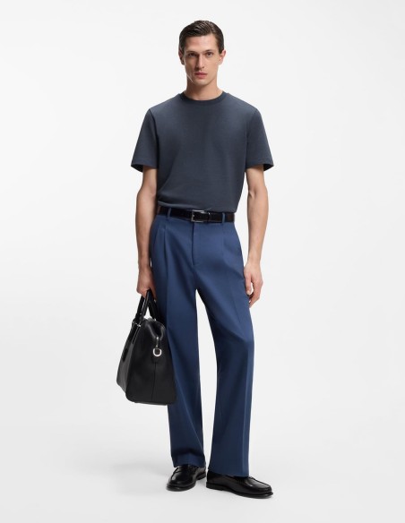 BUBBLE-STRUCTURE COTTON T-SHIRT