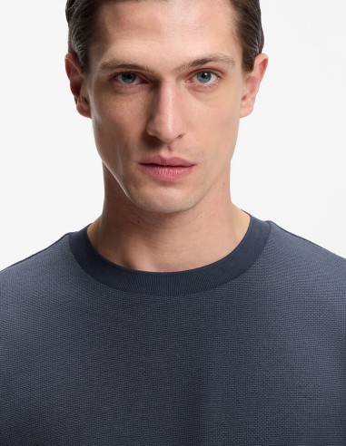 BUBBLE-STRUCTURE COTTON T-SHIRT