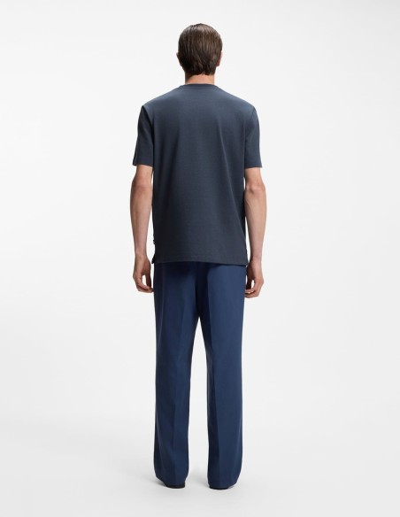 BUBBLE-STRUCTURE COTTON T-SHIRT