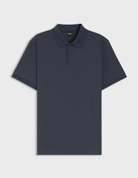 BUBBLE-STRUCTURE POLO SHIRT IN COTTON