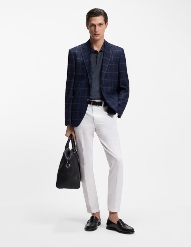 BUBBLE-STRUCTURE POLO SHIRT IN COTTON