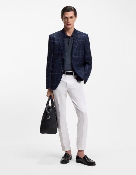 BUBBLE-STRUCTURE POLO SHIRT IN COTTON