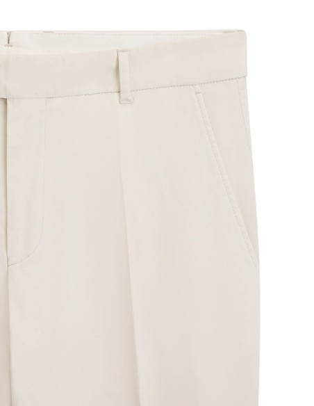 WASHABLE TAPERED FIT TROUSERS IN STRETCH FABRIC