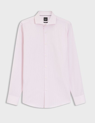 SLIM FIT SHIRT IN STRIPED COTTON TWILL