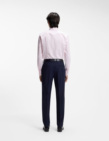 SLIM FIT SHIRT IN STRIPED COTTON TWILL