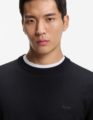 COTTON SWEATER WITH EMBROIDERED LOGO