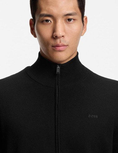 KNITTED-COTTON CARDIGAN WITH...