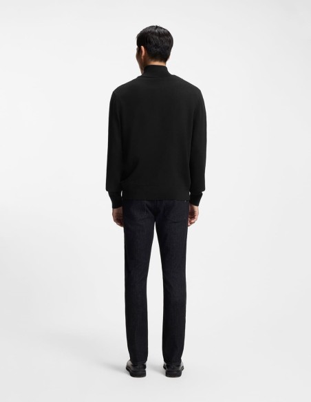 KNITTED-COTTON CARDIGAN WITH EMBROIDERED LOGO