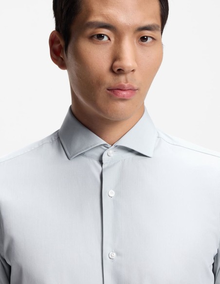 SLIM FIT SHIRT IN COTTON CHAMBRAY