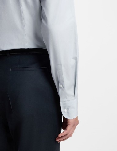 SLIM FIT SHIRT IN COTTON CHAMBRAY