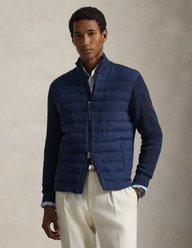 HYBRID LINEN FULL-ZIP JUMPER