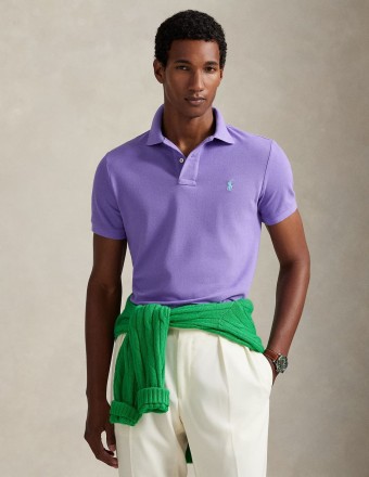 CUSTOM SLIM FIT MESH POLO...