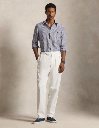 ΠΟΥΚΑΜΙΣΟ STRIPED LINEN CUSTOM FIT